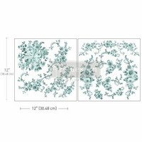 Siirtokuva 60x30 cm - Re-Design with Prima Decor Transfer Minty Roses