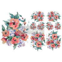 Vesisiirtokuva 27x42 cm - Prima H2O Transfers Brilliant Blooms