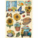 Vanerikoristeet 15x21 cm - Stamperia Sunflower Art Colored Wooden Shape