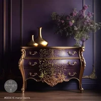 Foliosiirtokuva 45x60 cm - Prima Re-Design Gold Foil Kacha A Manor Swirls Decor Transfers