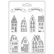 Muotti 21x29 cm - Stamperia Christmas Houses  Soft Mould