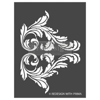 Sabluuna 22x30 cm - Splendid Scrol Re-Design with Prima 3D Decor Stencils