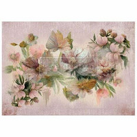 Kuitupaperi 59x84 cm - Wisp Of Mauve Re-Design with Prima A1 Decoupage Fiber