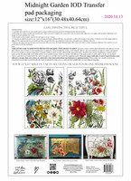 Siirtokuva 60x80 cm - Midnight Garden IOD Iron Orchid Decor Transfer