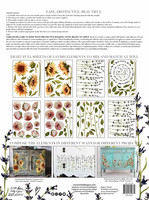 Siirtokuva 80x120 cm - Painterly Florals IOD Iron Orchid Decor Transfer