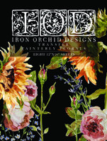 Siirtokuva 80x120 cm - Painterly Florals IOD Iron Orchid Decor Transfer