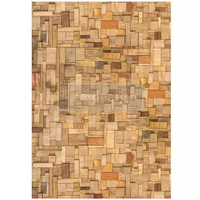 Decoupage-kuitupaperi 59x84 cm - Re-Design Decoupage Fiber Wood Cubism
