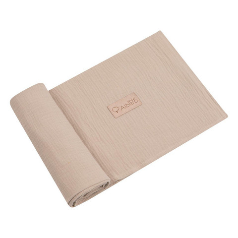 Vauvan peite, tuplamusliini, boho beige, 110 x 110cm
