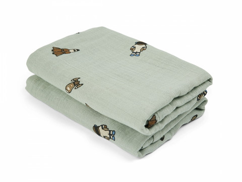 Musliiniharsot Nuuroo BAO, 2kpl, 100% puuvilla, Light Green / Space