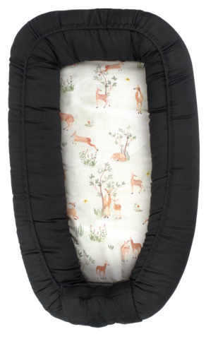 Unipesä, babynest Nature By Amy, bambu / tumma metsäneläimet