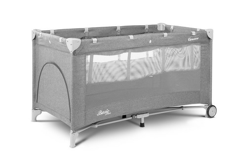 Matkasänky Basic PLUS, 2 eri makuutasoa, grey-melange (vaalea)