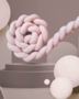 Reunapehmuste BabyTextil, Letti - roosa, 240cm