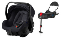 Britax Primo -turvakaukalo + Britax Primo -jalusta, Black Shadow