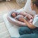 Vauvapesä, unipesä, babynest Doomoo Cocoon, Tetra Jersey Sand