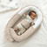 Vauvapesä, unipesä, babynest Doomoo Cocoon, Bear Grey