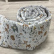 Reunapehmuste pinnasänkyyn, Valkoinen Bambi / Harmaa - 360cm