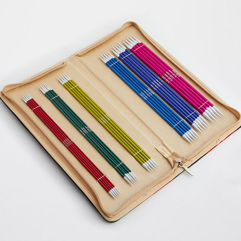KnitPro Zing sukkapuikkosetti, 20 cm, 2.0 - 5.0 mm