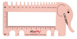 KnitPro Puikko- ja koukkumitta lankaleikkurilla, norsu