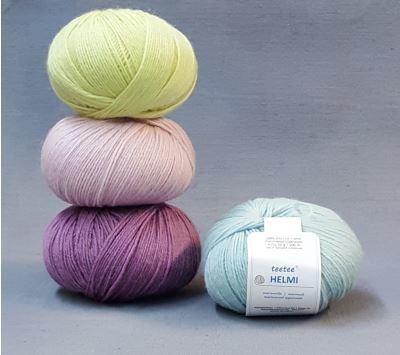 Adalminan helmi -peitto 100 x170 cm, lankapaketti 1,2 kg
