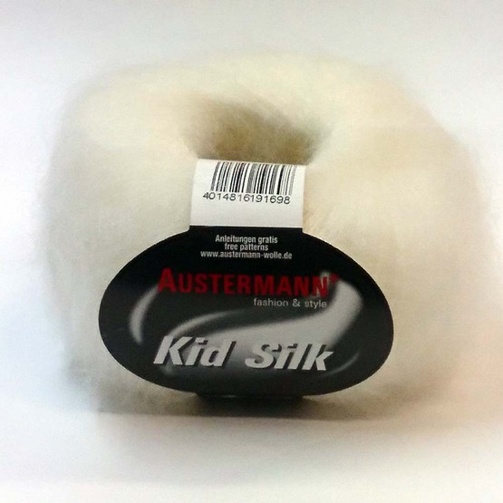 Austermann Kid Silk -mohairlanka, tummanharmaa