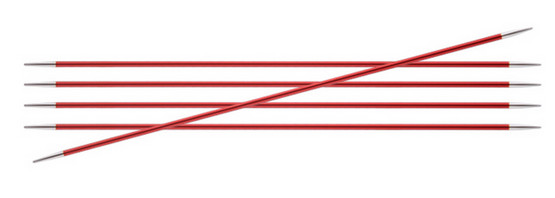 KnitPro Zing sukkapuikot, 15 cm, 2.0 - 4.0 mm, alumiini