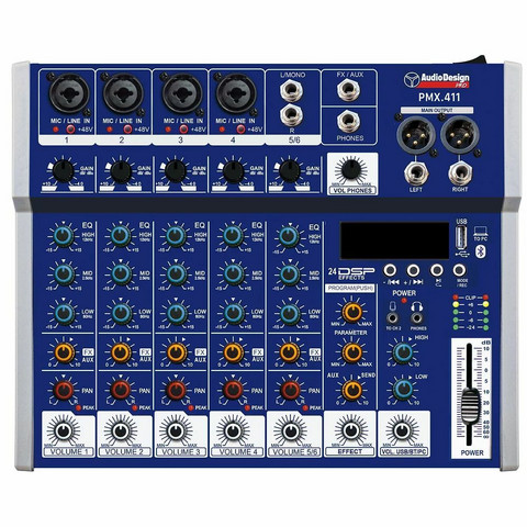 Mikseri Audio Design Pro PMX.411 usb/fx/bt (4mic, 1line)