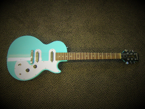 Myydään asiakkaan lukuun: Sähkökitara Epiphone Les Paul SL Turquoise (käyt)