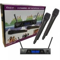 Langaton mikrofonisetti Ibiza Sound UH-20 + 2 mikrofonia