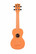 Ukulele sopraano Kala Waterman fluorescent orange