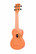 Ukulele sopraano Kala Waterman fluorescent orange