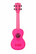 Ukulele sopraano Kala Waterman fluorescent pink