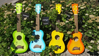 Ukulele sopraano Makala Dolphin punainen liukuväri