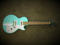 Myydään asiakkaan lukuun: Sähkökitara Epiphone Les Paul SL Turquoise (käyt)