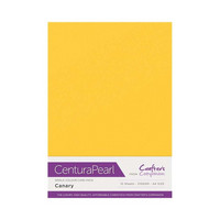 Crafter`s Companion - Helmiäiskartonki, Canary, A4, 10 arkkia