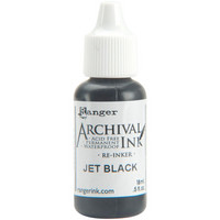 Ranger - Archival Ink leimamustetäyttöpullo, Jet Black