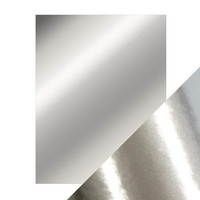 Tonic - Peilikartonki, Chrome Silver, High Gloss, A4, 5 arkkia