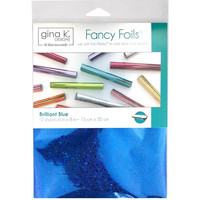 Deco Foil - Gina K Designs, Brilliant Blue Holographic (T), 12 arkkia