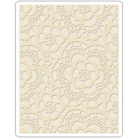 Sizzix - Texture Fades Embossing Folder By Tim Holtz, Kohokuviointitasku, Lace