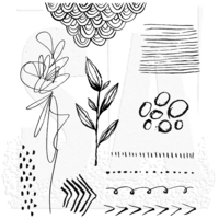 Tim Holtz - Cling Stamps, Mediamarks 1, Leimasetti