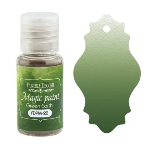 Fabrika Decoru - Magic Paint, Värijauhe, 15 ml, Green Earth