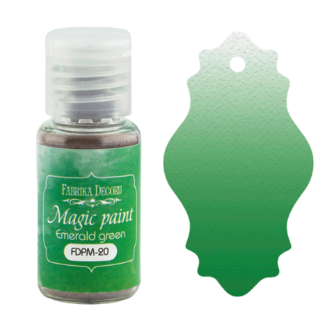 Fabrika Decoru - Magic Paint, Värijauhe, 15 ml, Emerald green