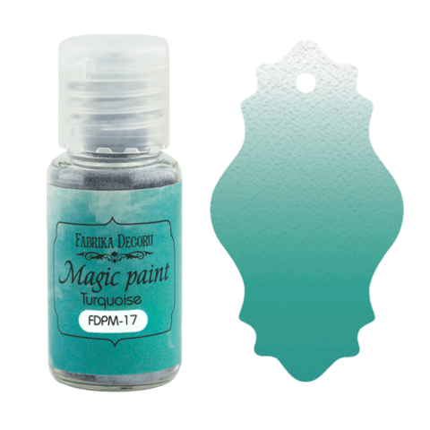 Fabrika Decoru - Magic Paint, Värijauhe, 15 ml, Turquoise