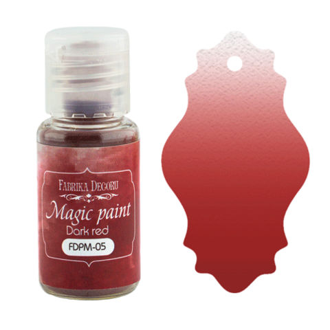 Fabrika Decoru - Magic Paint, Värijauhe,15 ml, Dark red