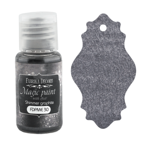 Fabrika Decoru - Magic Paint With Effect, Helmiäisvärijauhe,15 ml, Shimmer graphite