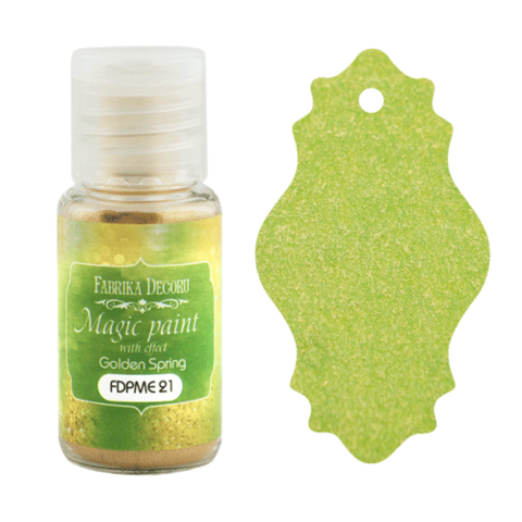 Fabrika Decoru - Magic Paint With Effect, Helmiäisvärijauhe,15 ml, Golden Spring