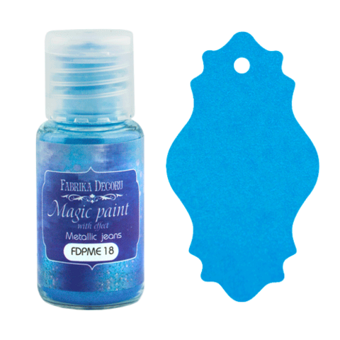 Fabrika Decoru - Magic Paint With Effect, Helmiäisvärijauhe,15 ml, Metallic jeans