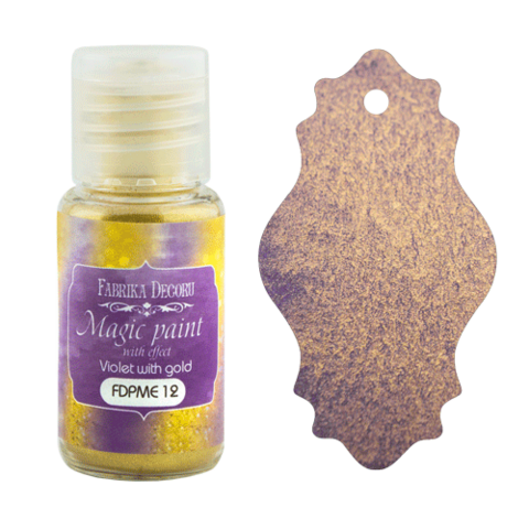 Fabrika Decoru - Magic Paint With Effect, Helmiäisvärijauhe,15 ml, Violet with gold