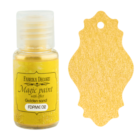 Fabrika Decoru - Magic Paint With Effect, Helmiäisvärijauhe,15 ml, Golden sand