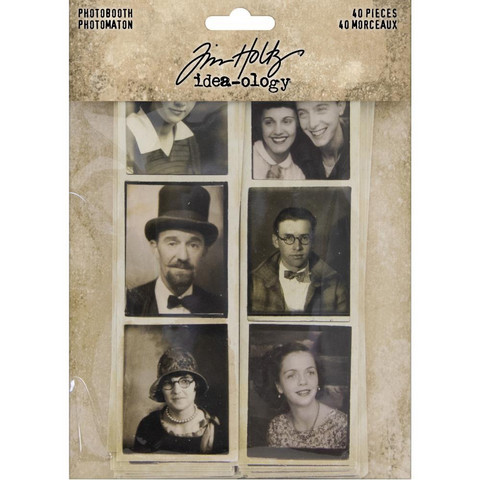 Tim Holtz - Idea-Ology Photobooth Vintage Photo Strips, 40 kpl