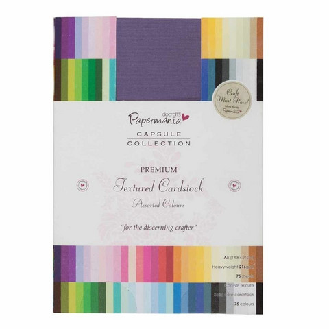 Papermania - Premium Cardstock Textured Colossal, A5, 75 sivua